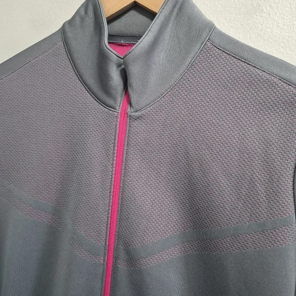 Nike Golf Womens Soft Shell Full Zip Fleece Jacket Size XL Pink Gray - Picture 3 of 7